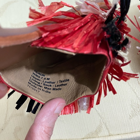 Kenneth Cole Fringe Slide Sandal with Jewel Accent - Picture 4 of 4